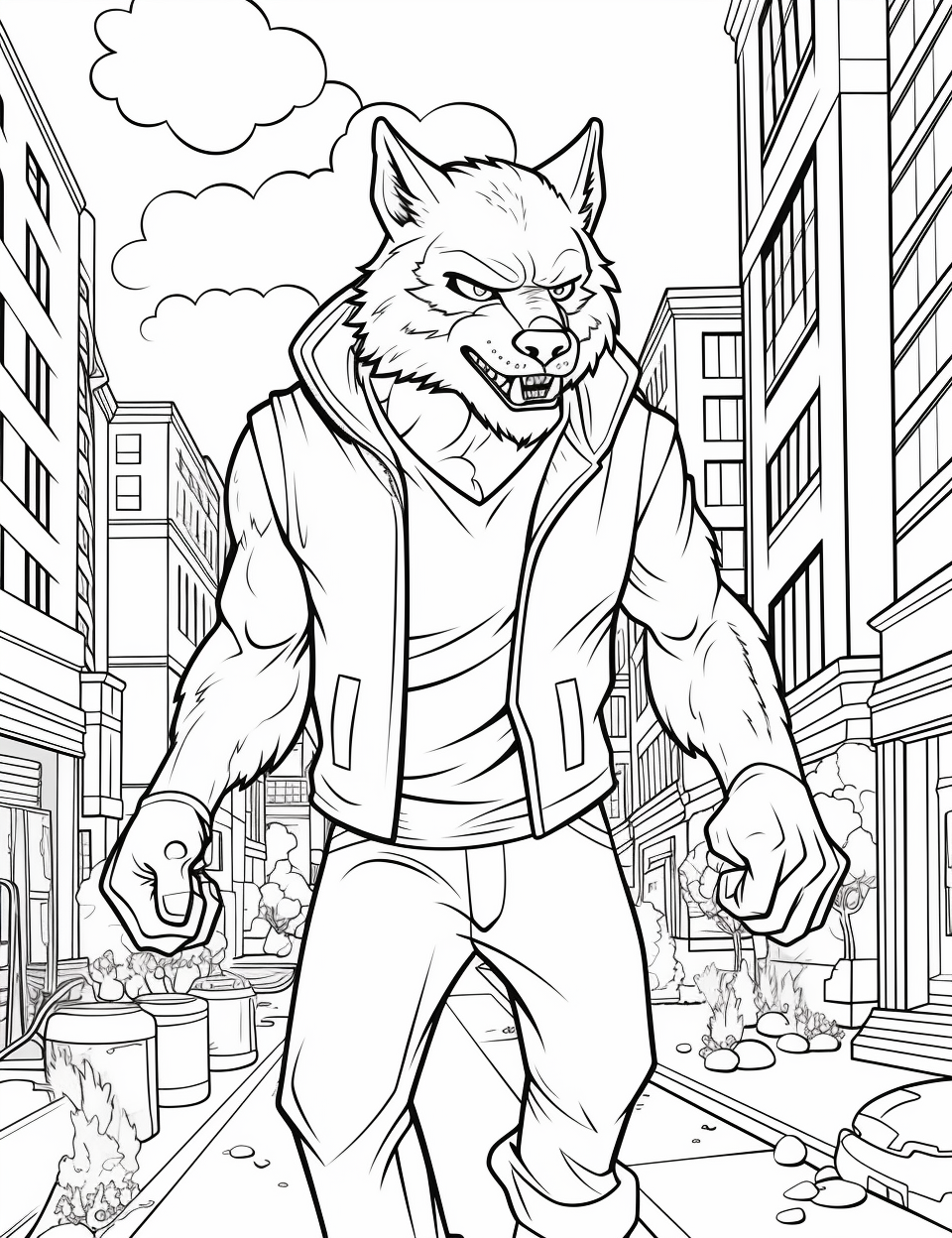 Werewolf coloring books for children years old coloring pages