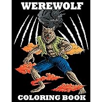 Werewolf coloring book scary halloween werewolves coloring pages for kids and adults wolfdottir audhild books