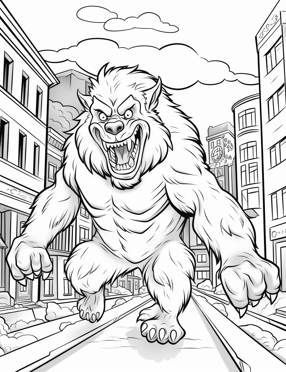 Werewolf coloring books for children years old coloring pages