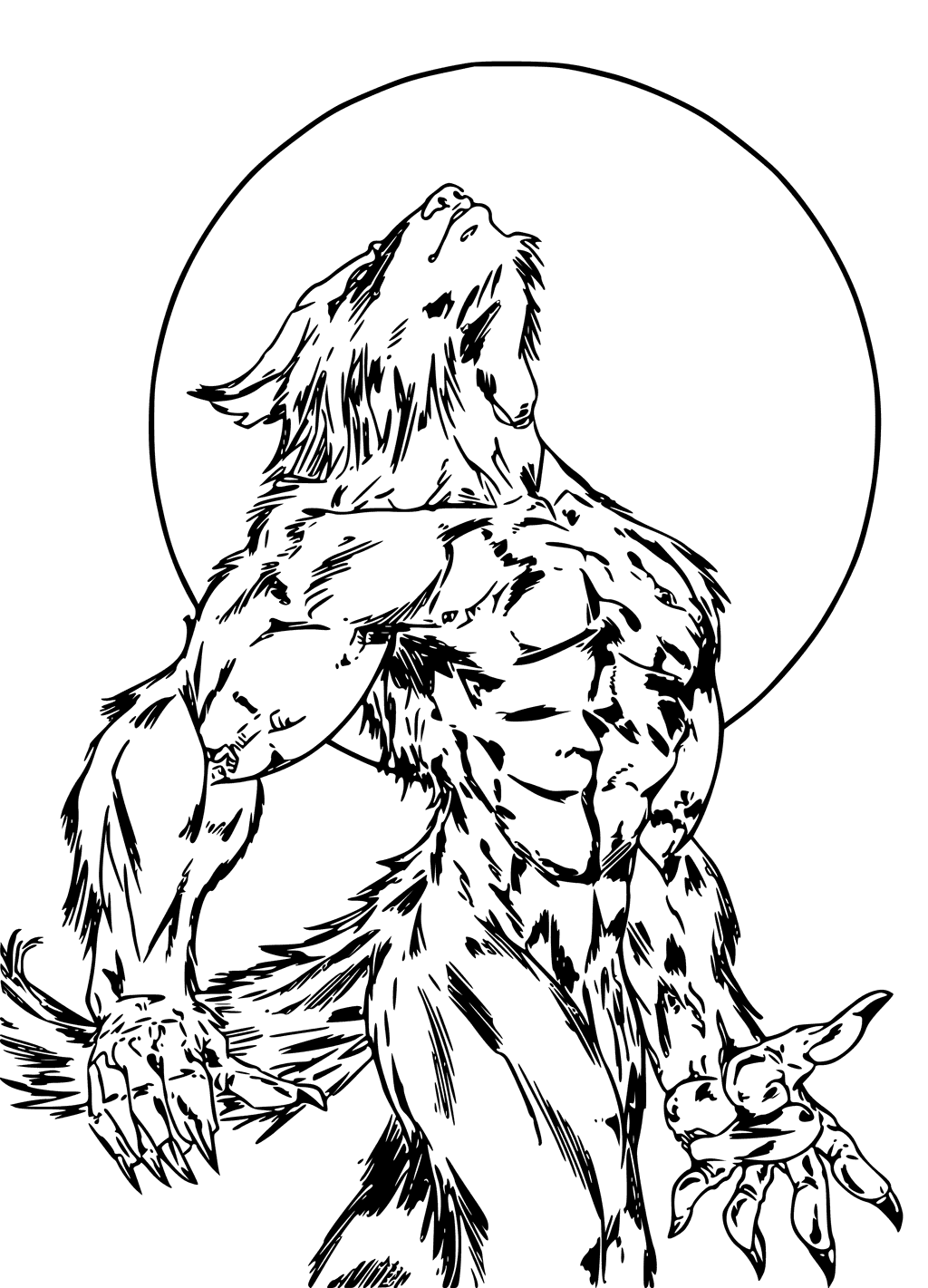 Werewolf coloring pages