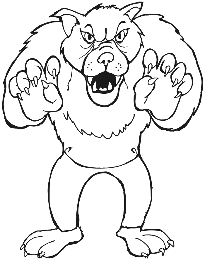 Big bad wolf coloring page wolf looking fierce