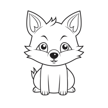 Wolf coloring vector art png images free download on