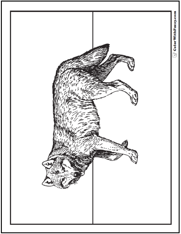 Wolf coloring pages print and customize