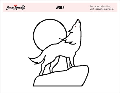 Wolf coloring pages for your brave little animal lover