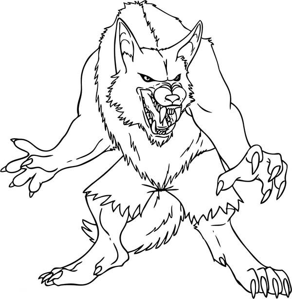 Werewolf coloring pages