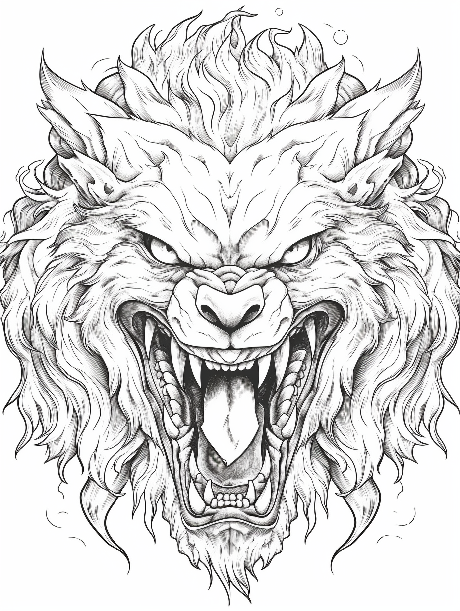 Werewolf coloring books for children years old coloring pages