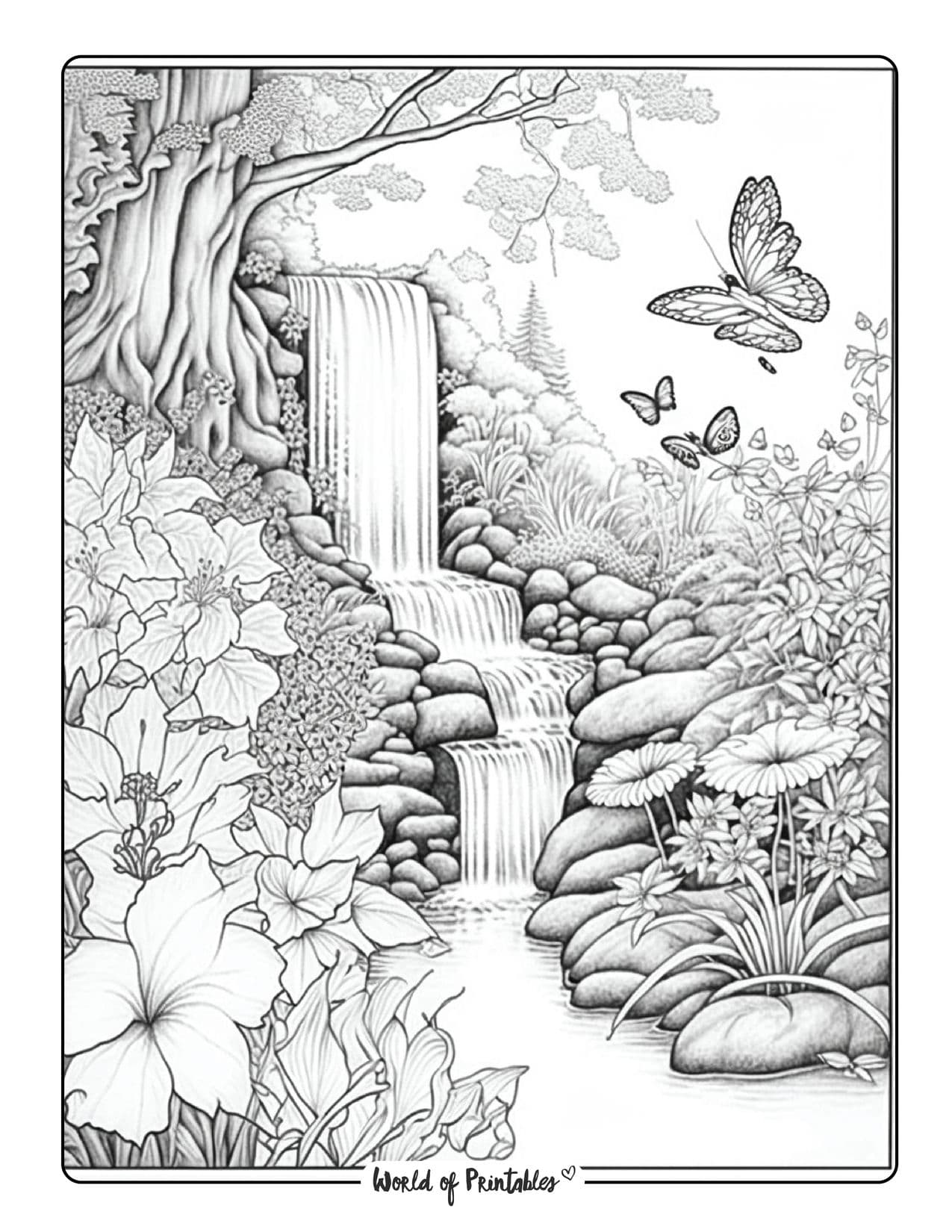 Landscape coloring pages