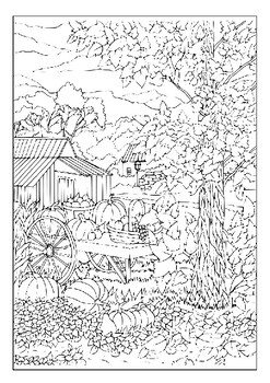 Create your own masterpiece with our printable scenery coloring pages for adults