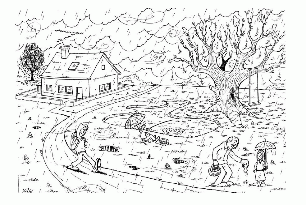 Landscape coloring pages