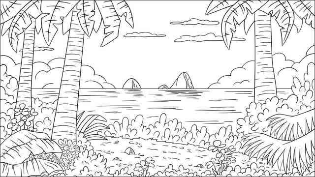 Landscape coloring book images â browse photos vectors and video