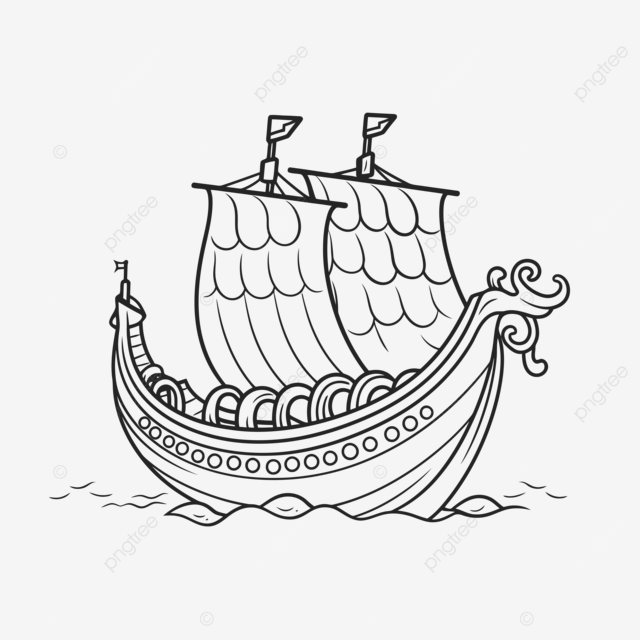 Wikinger segelschiff malseite umriss skizze zeichnung vektor wikingerschiff zeichnen wikingerschiff umriss wikingerschiff skizze png und vektor zum kostenlosen download