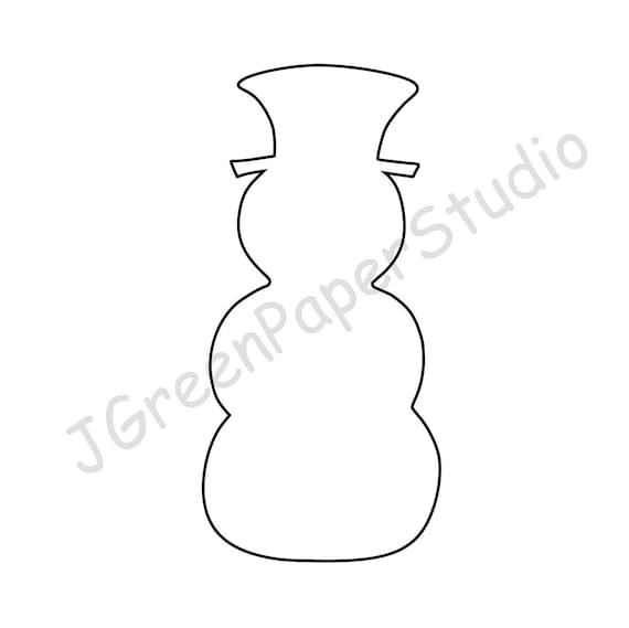 Printable snowman template pdf svg digital download snowman holiday winter coloring page kids crafts stencil