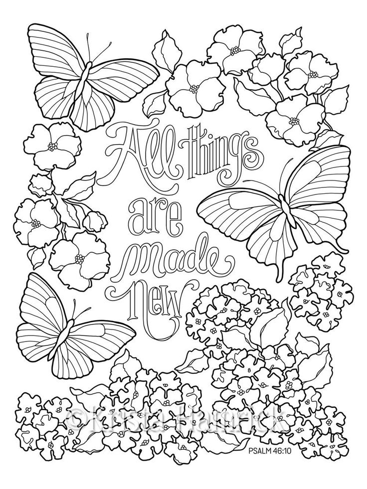 All things are made new coloring page in two sizes x bible journaling tip