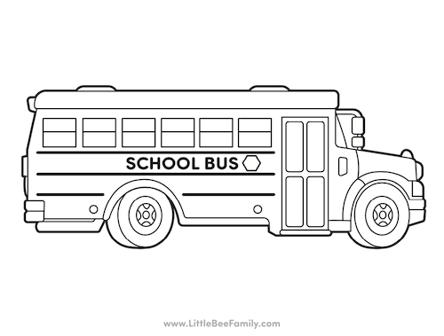 School bus coloring page