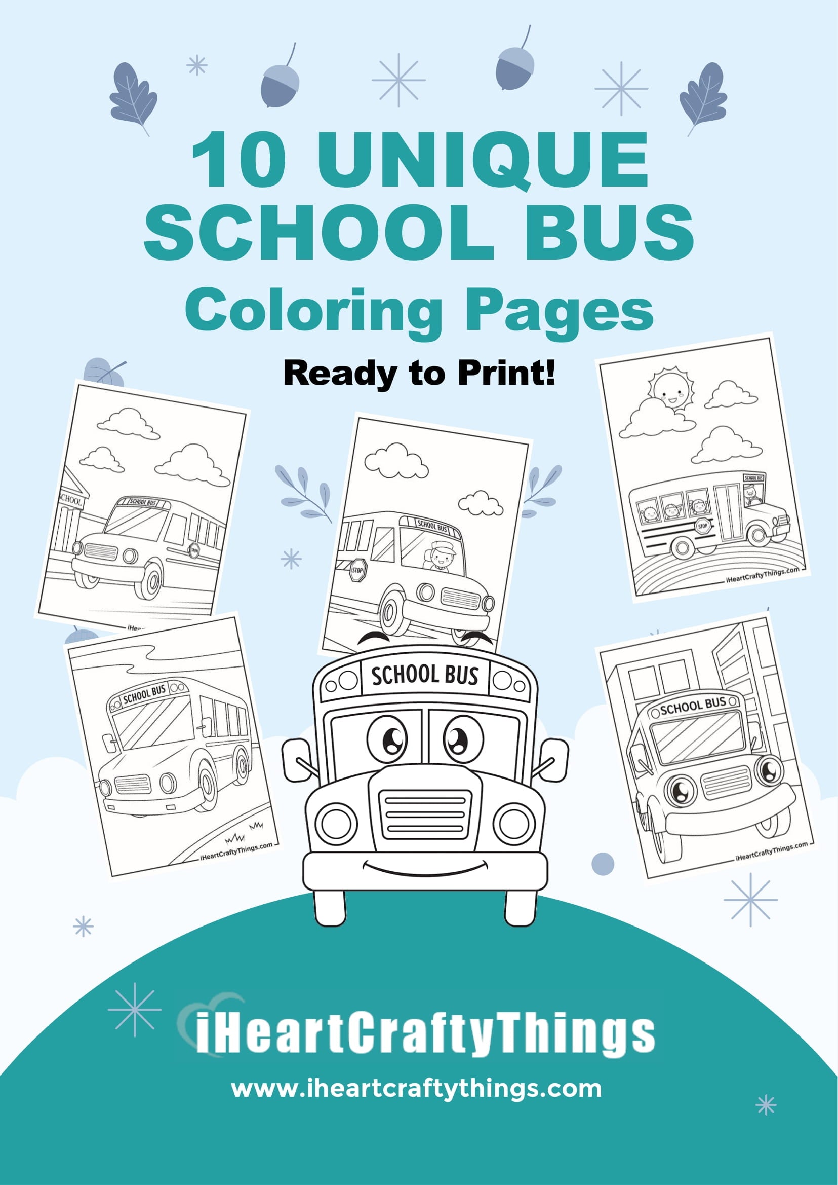 School bus coloring pages â i heart crafty things