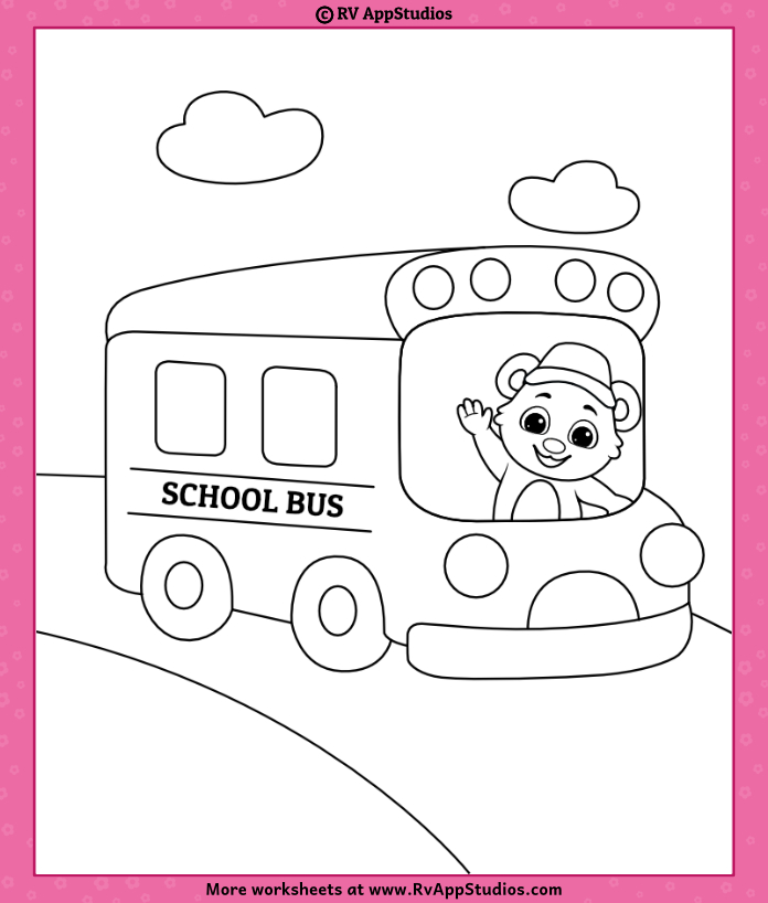 Printable school bus coloring pages