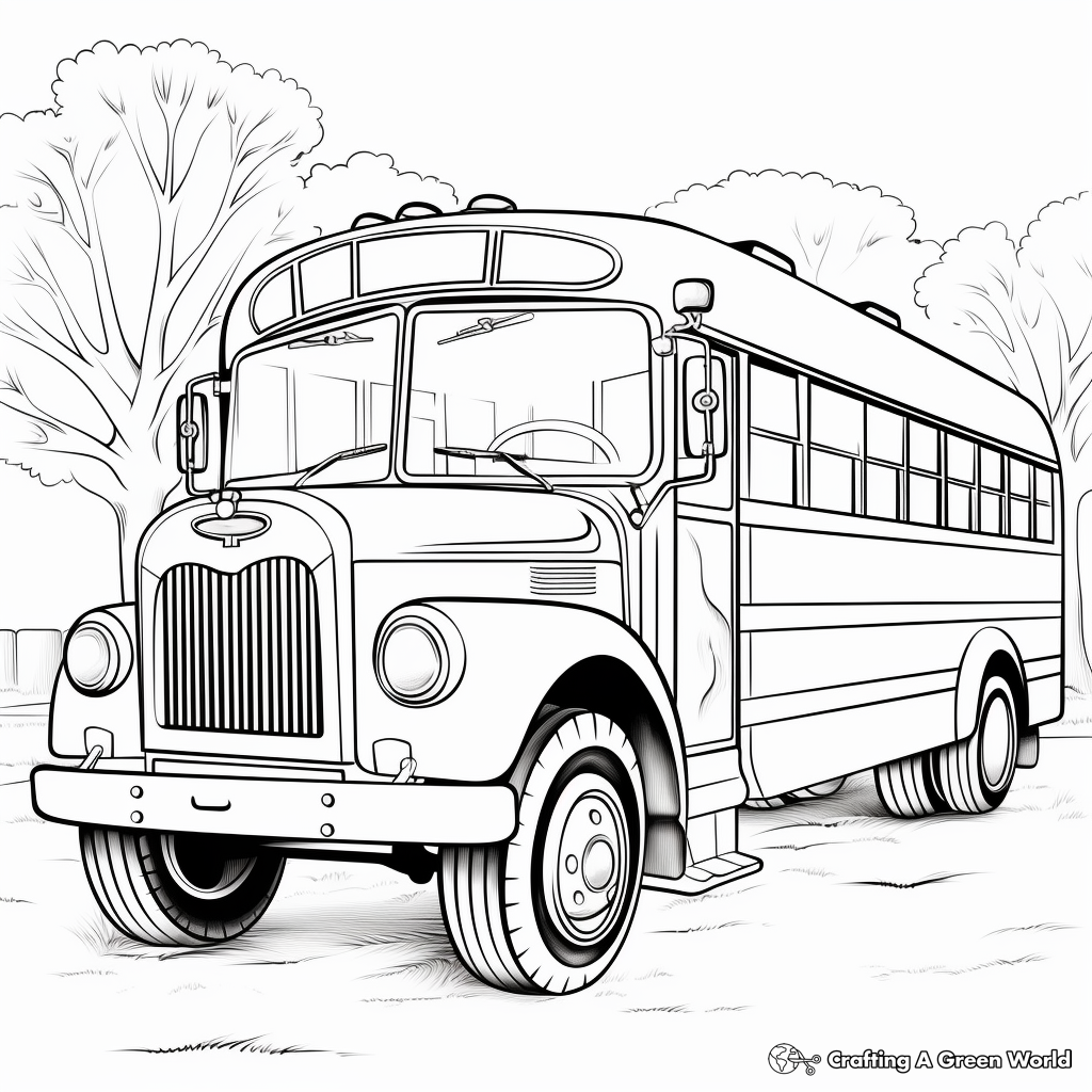 Bus coloring pages