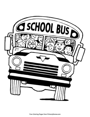 School bus coloring page â free printable pdf from