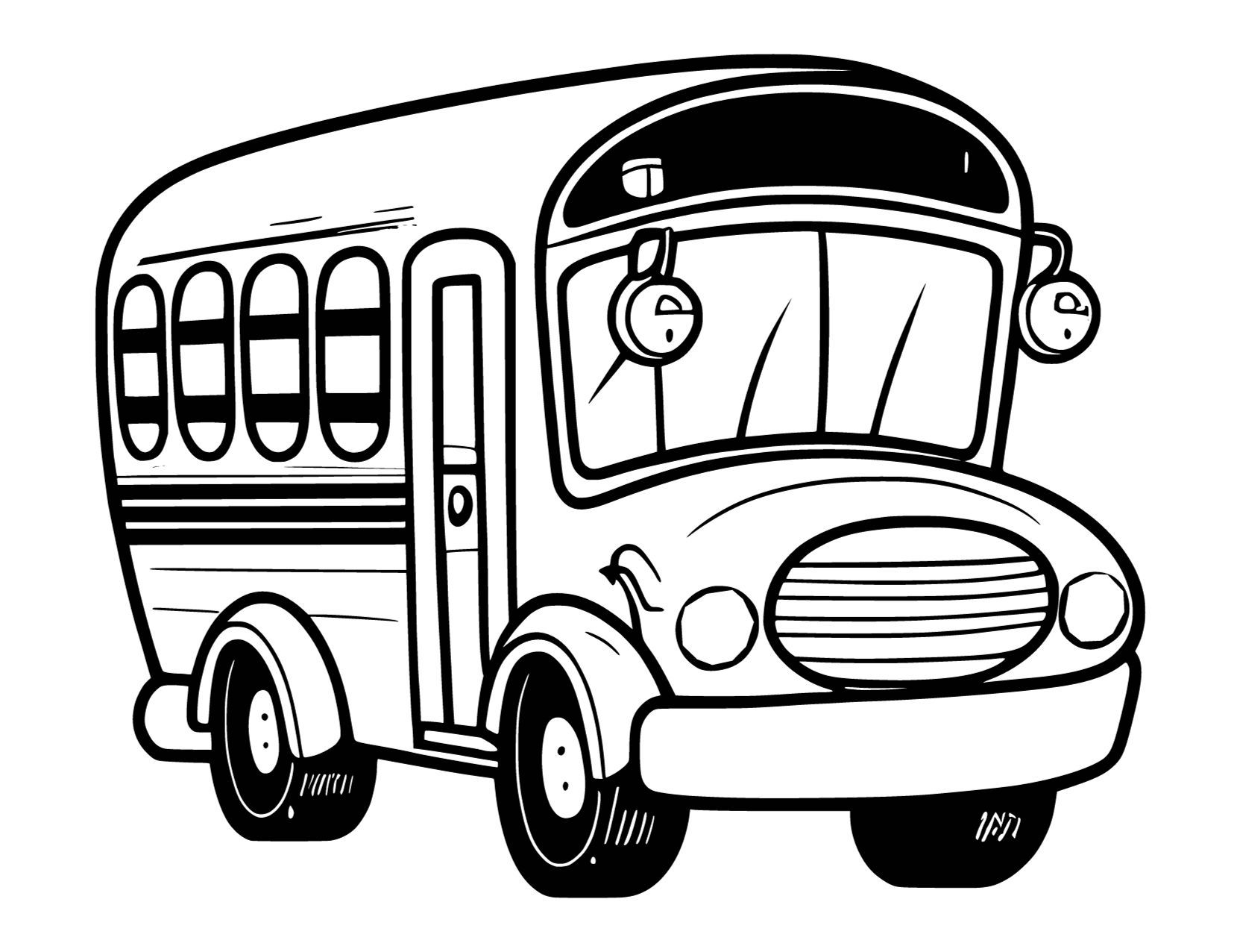 Unique school bus coloring pages free printable