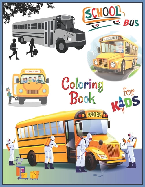 School bus coloring book for kids buses transportation coloring book perfect for kids ages