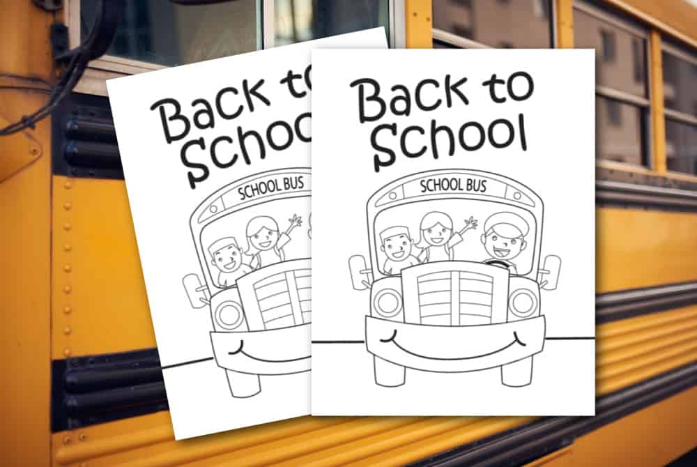 Free printable school bus coloring page