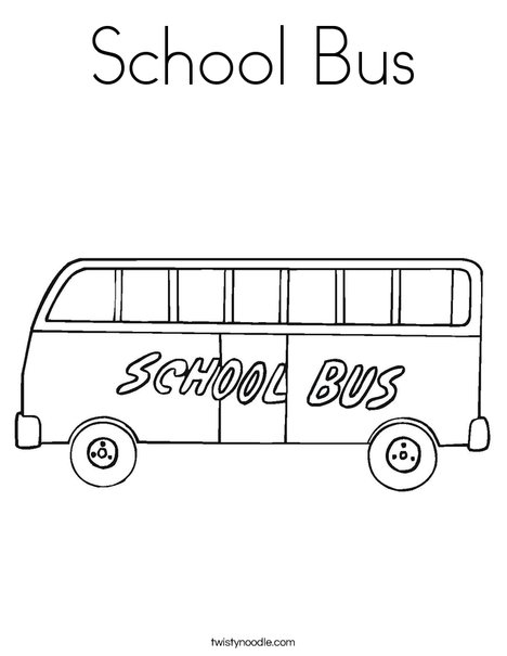 School bus coloring page