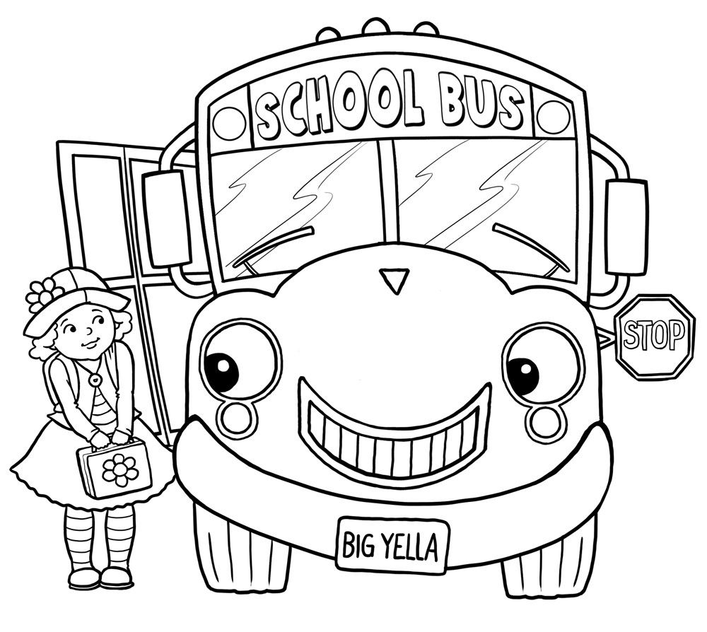 Free printable school bus coloring pages for kids