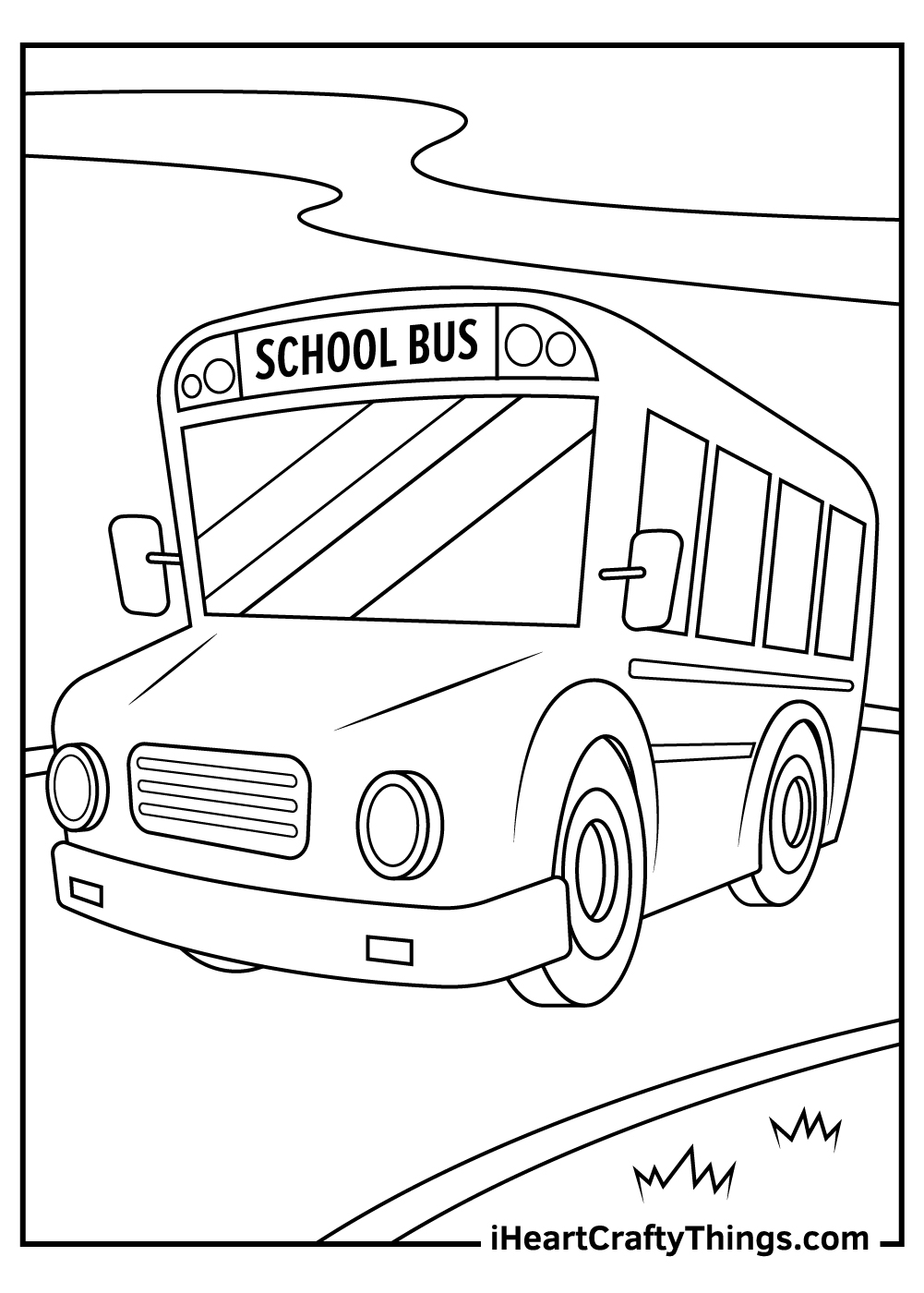 School bus coloring pages updated