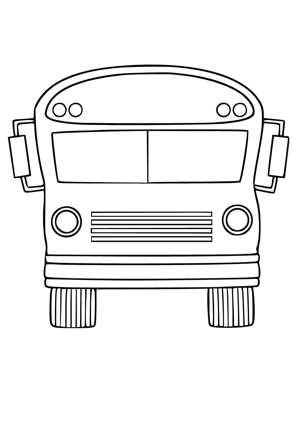 Free printable schoolbus easy coloring page for adults and kids