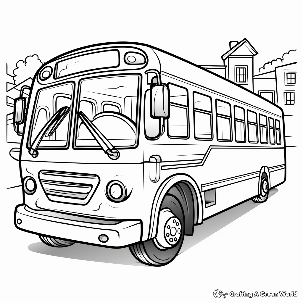 Bus coloring pages