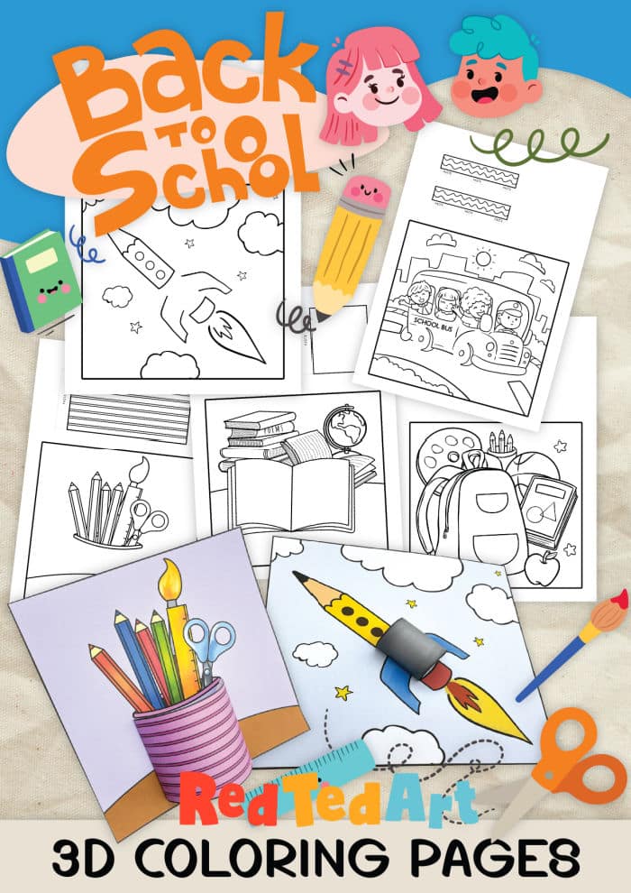 D back to school coloring pages