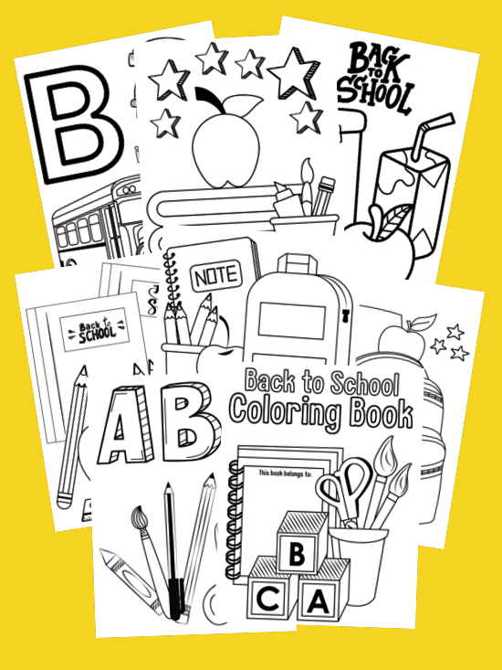 Back to school coloring book