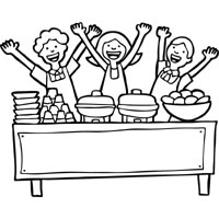 Lunch ladies coloring pages