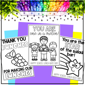 School lunch hero day coloring pages cafeteria staff appreciation thank you