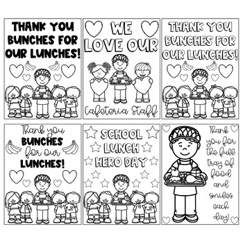 Cafeteria appreciation thank you coloring pages writing