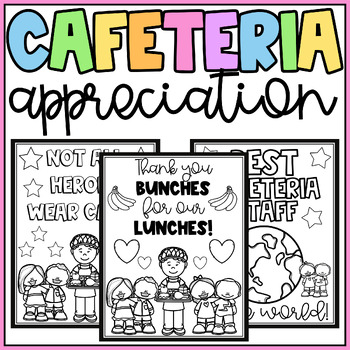 Cafeteria appreciation thank you coloring pages writing