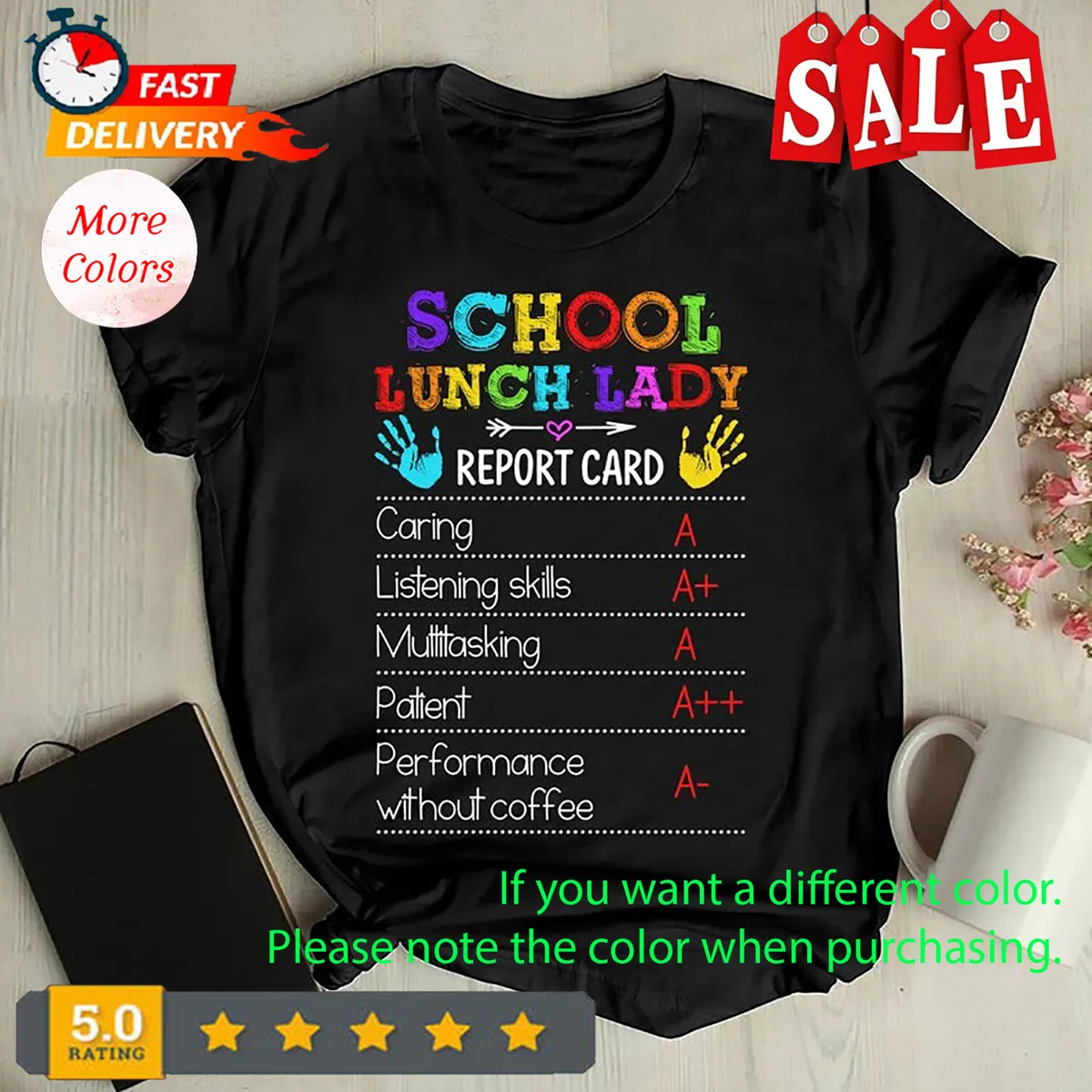 Funny report of school lunch lady t shirt cafeteria worker tshirt lunch lady s