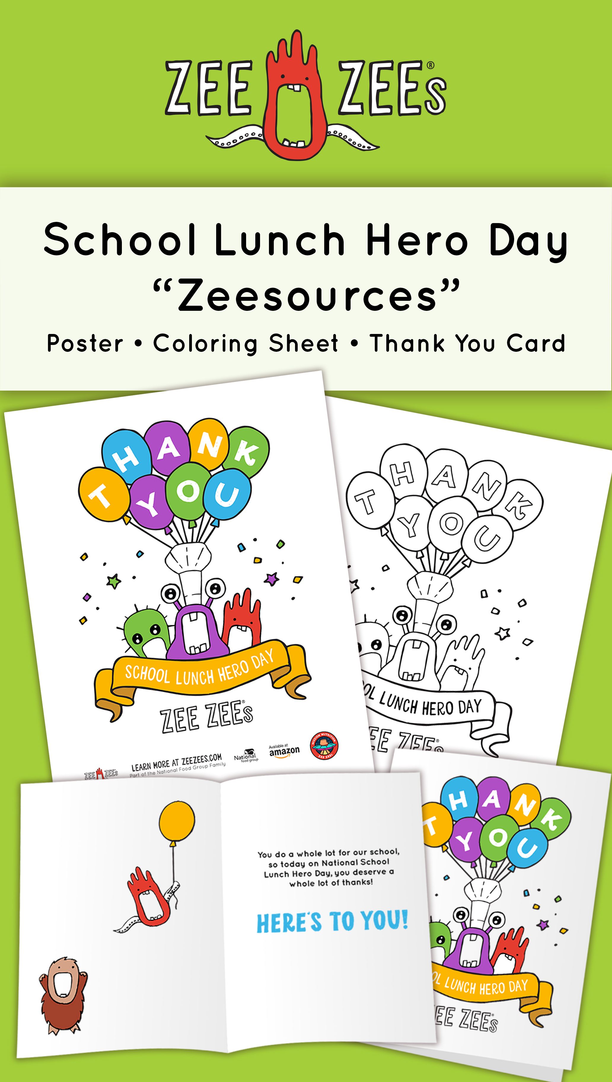 This school lunch hero day say thank you to your school lunch heroes with a printable zee zâ teacher appreciation quotes coloring pages coloring pages for kids