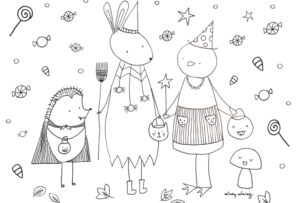 Cute halloween coloring pages to print and color skip to my lou