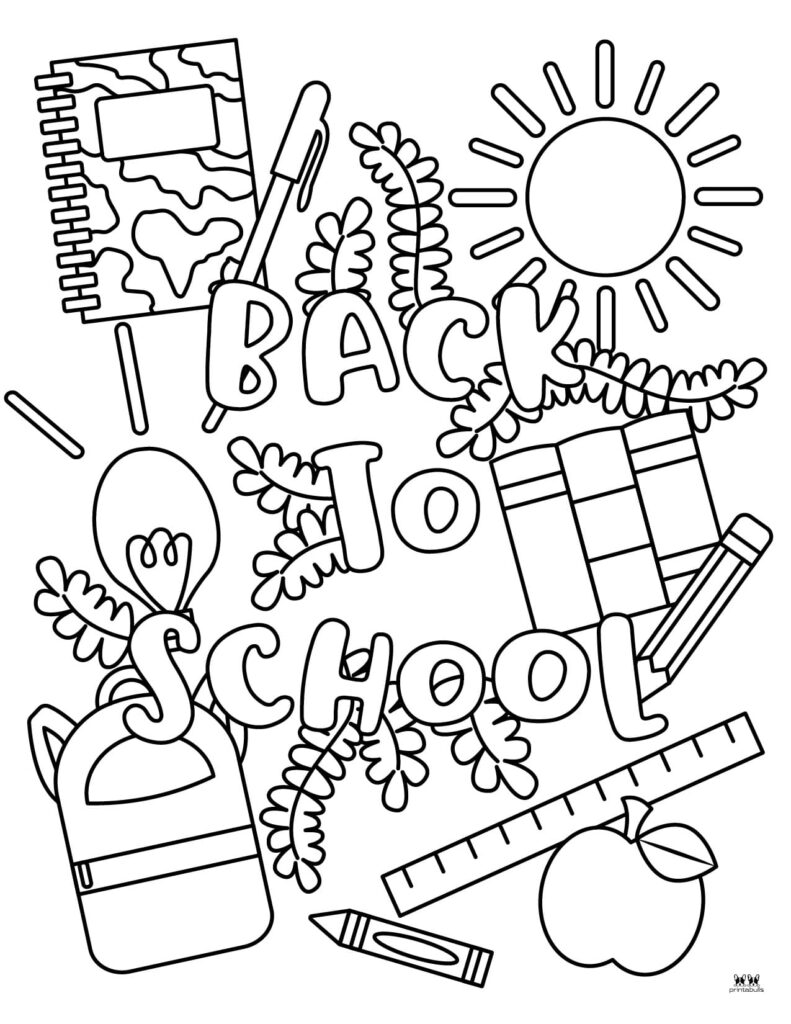Back to school coloring pages