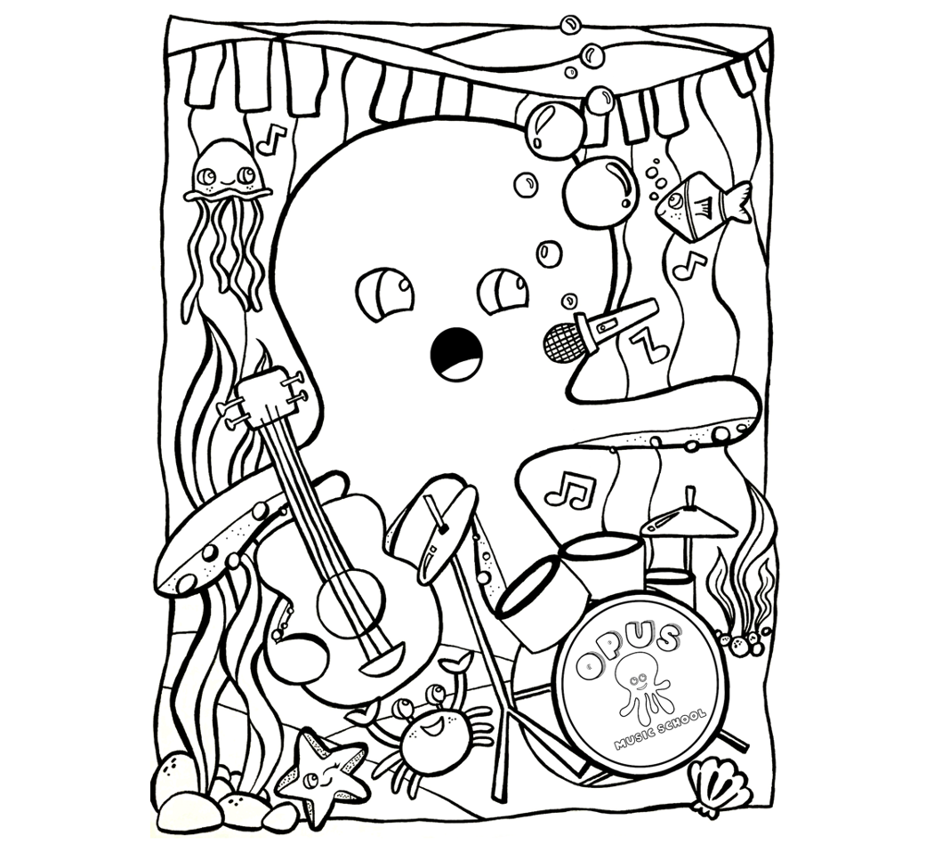 Free coloring page â opus music school