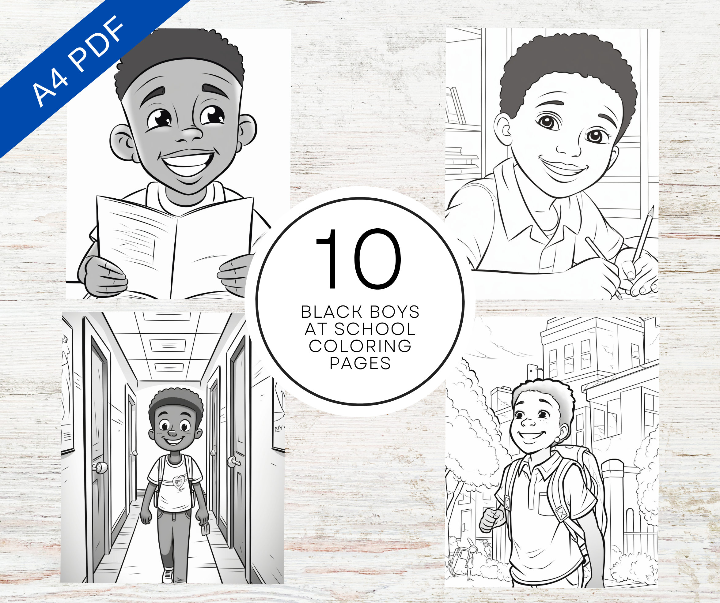 Black boys at school coloring pages printable pdf a cute kids coloring pages for stress relief inclusive diverse