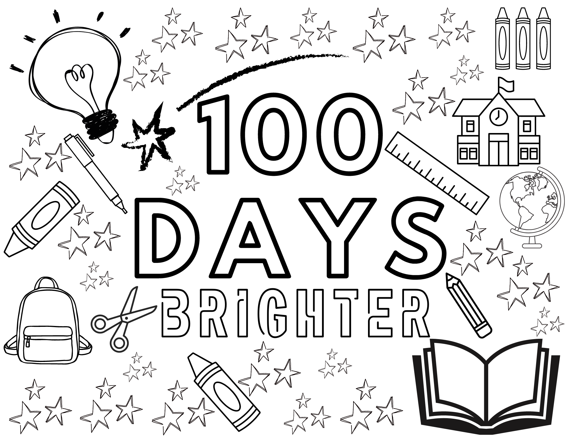 Days of school coloring pages free printables