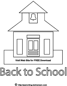 School house coloring page printables