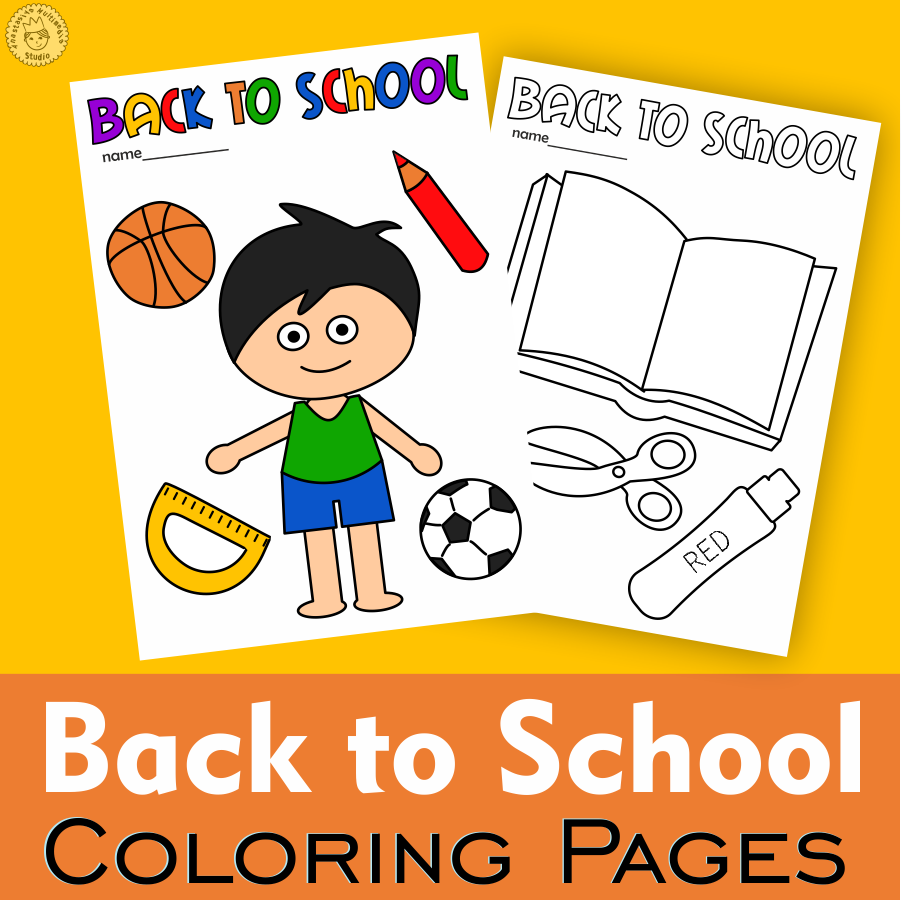 Printable coloring pages for kids back to school
