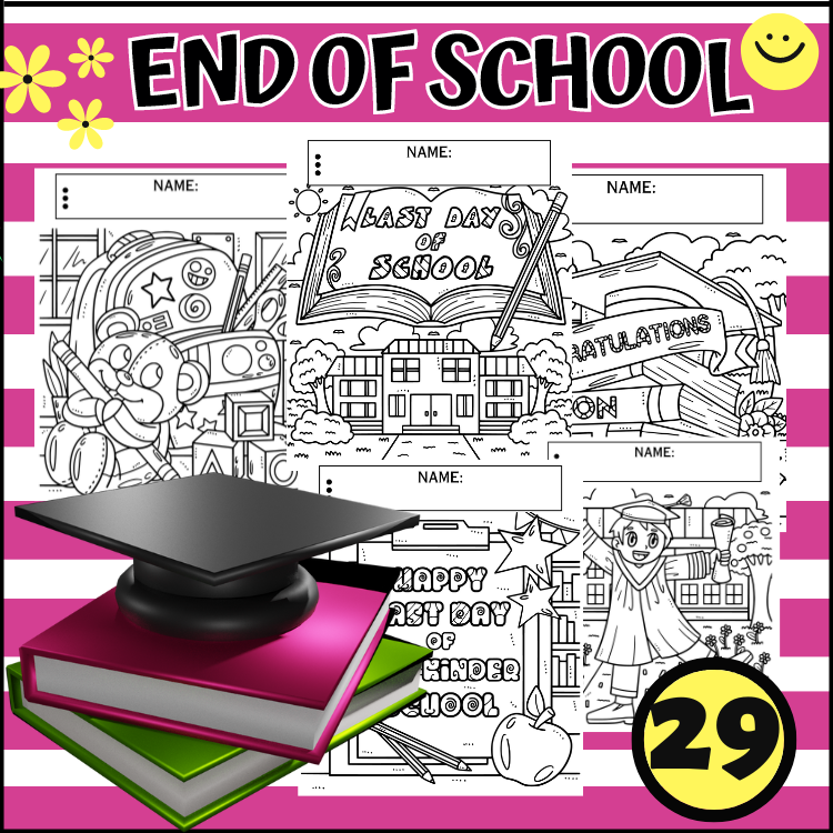 End of year fun activitylast day of schoolend of the year coloring pages pdf kids coloring page made by teachers
