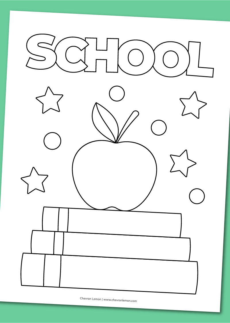 Printable school coloring page