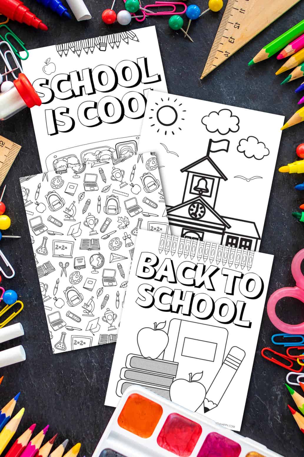 Free printable back to school coloring pages