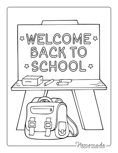 Free back to school coloring pages for kids