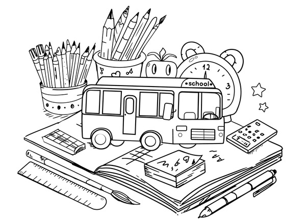 Back school coloring pages royalty